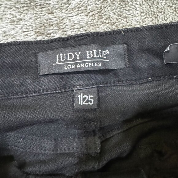 Judy Blue Skinny Fit Black Denim Jeans Sz 1/25 - Picture 5 of 9